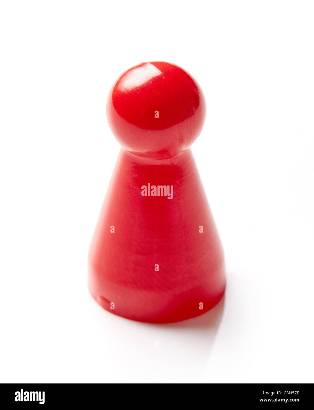 Red board game counter isolated on white background Stock Photo Alamy