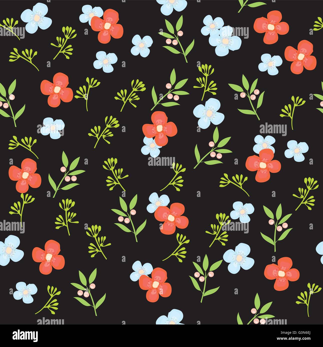 vector illustration of a floral seamless background Stock Vector Image ...
