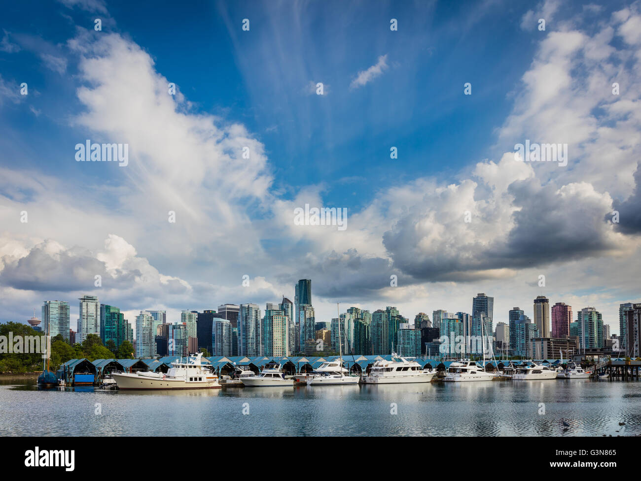 Vancouver is the most populous city in the Canadian province of British Columbia Stock Photo