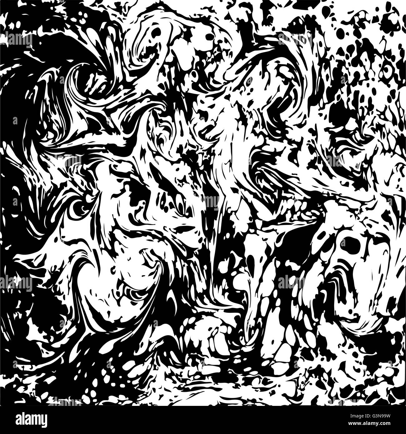 Vector black and white marbled abstract background Stock Vector Image ...