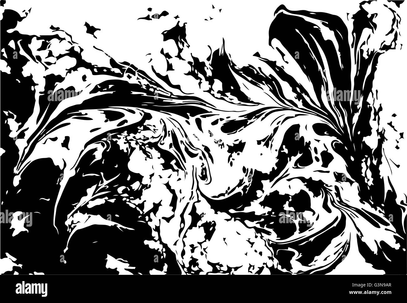 Vector black and white marbled abstract background Stock Vector Image ...