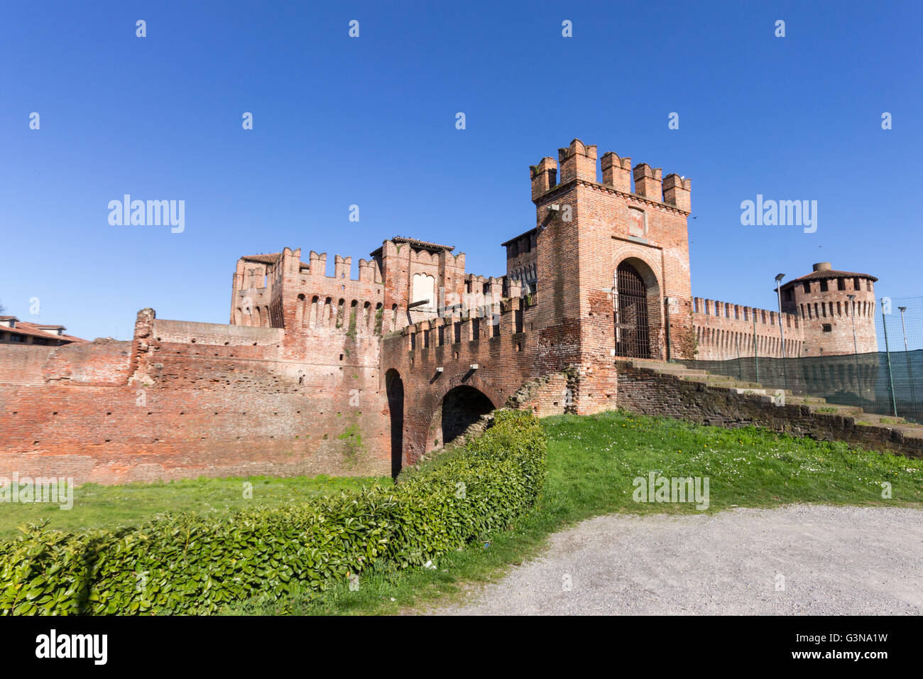 Italy, Lombardy, Soncino, Rocca Sforzesca Stock Photo