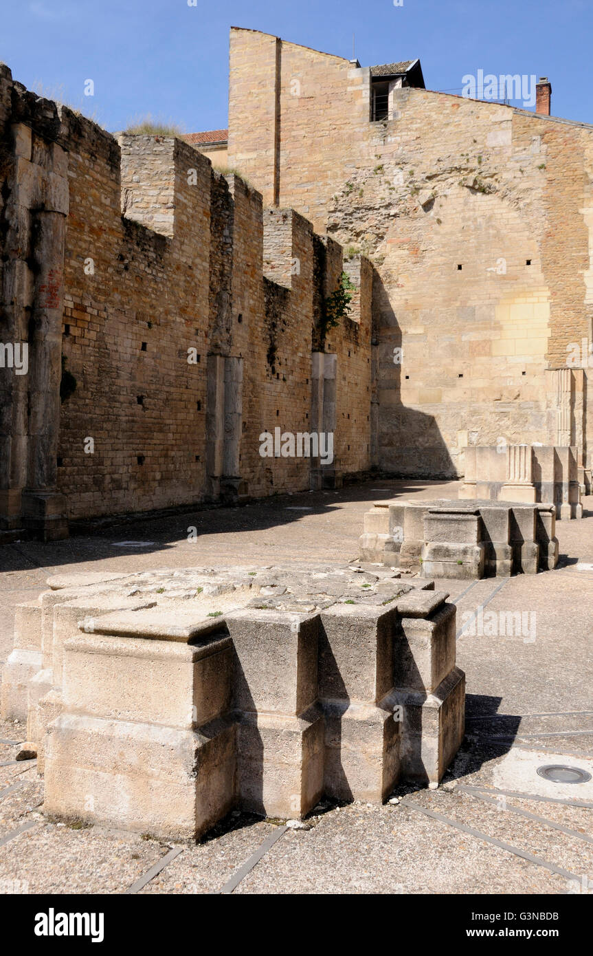 Ruins of ancient Abbey of Cluny, Saone et Loire, Burgundy, France, Europe Stock Photo