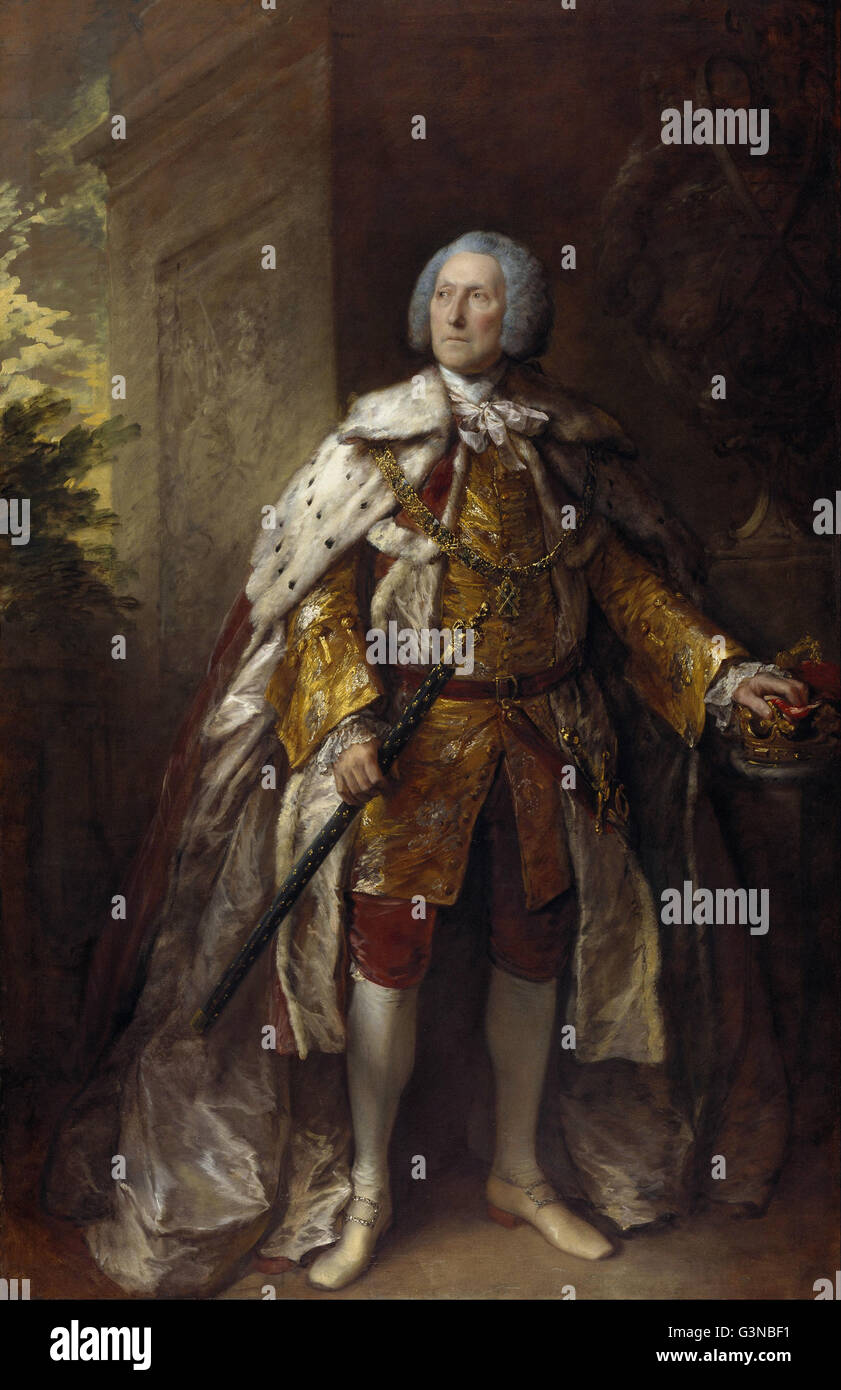 Thomas Gainsborough - John Campbell, 4th Duke of Argyll, about 1693 - 1770. Soldier Stock Photo