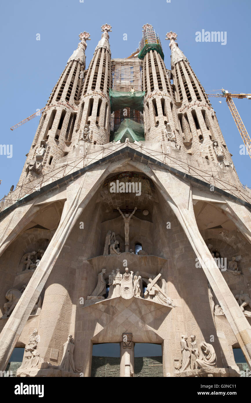 Passion Portal at the church of La Sagrada Familia by Antoni Gaudi ...