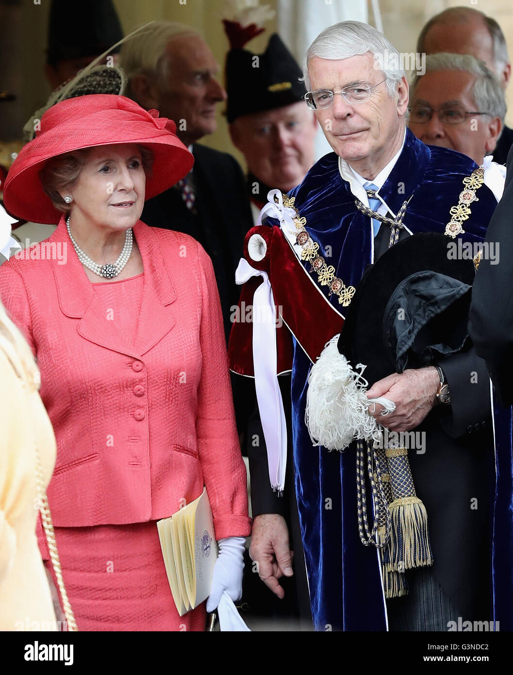 Sir John Major And His Wife Norma Attend The Annual Order Of The