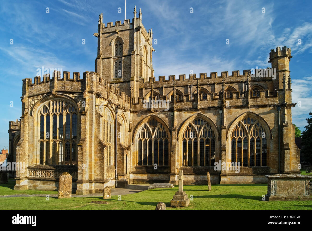 UK,Somerset,Crewkerne,Church of St Bartholomew Stock Photo