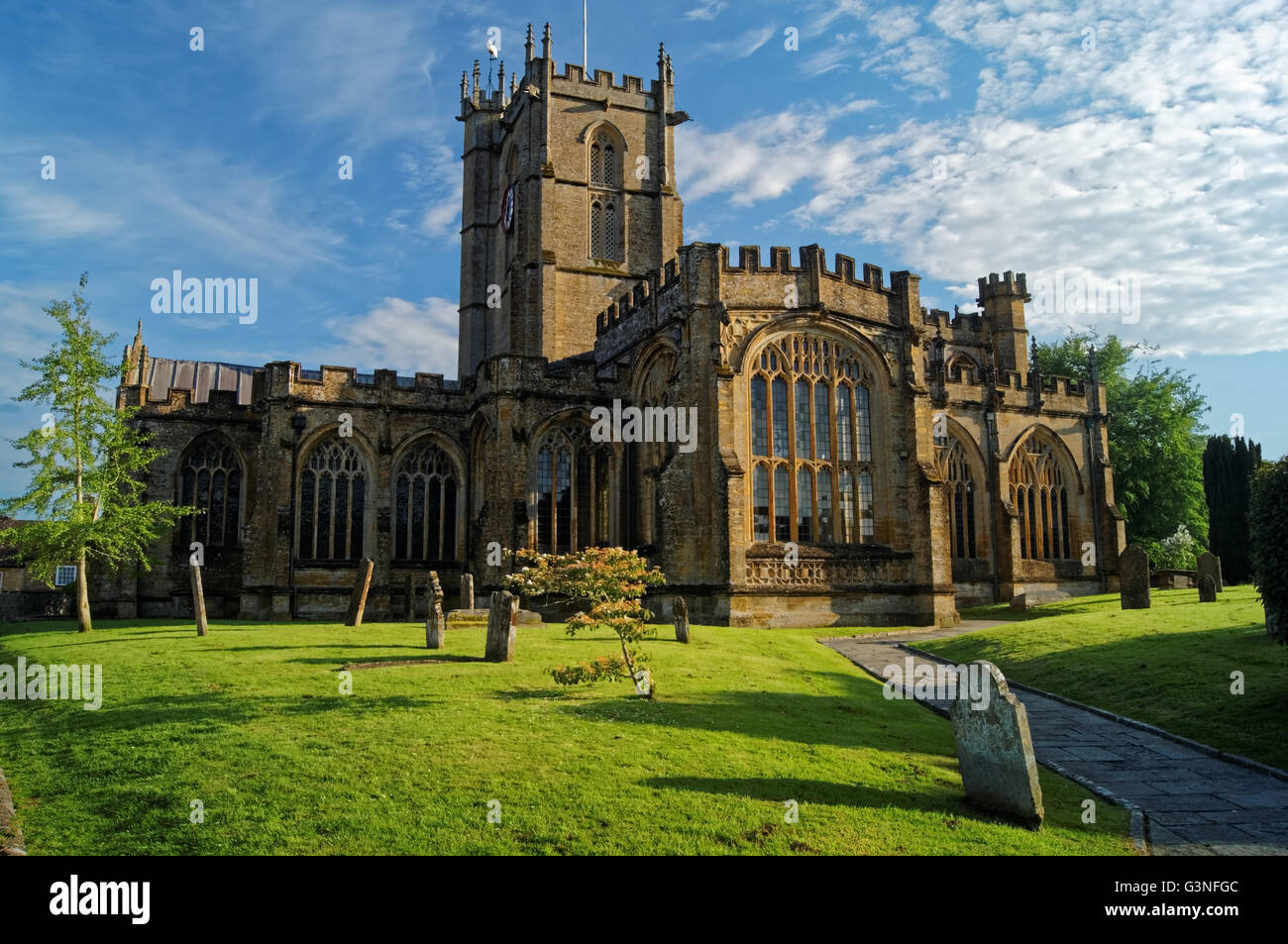 UK,Somerset,Crewkerne,Church of St Bartholomew Stock Photo
