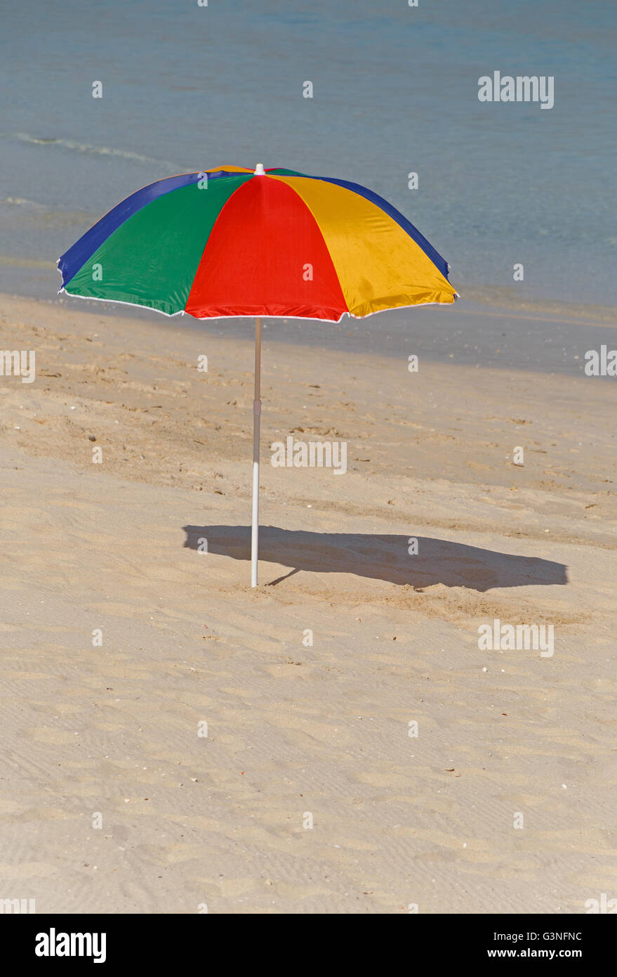 sunshade umbrella on beach in Dubai Stock Photo Alamy