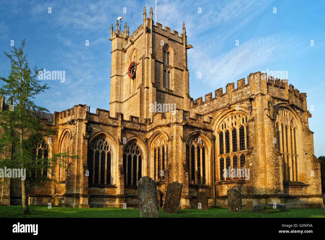 UK,Somerset,Crewkerne,Church of St Bartholomew Stock Photo