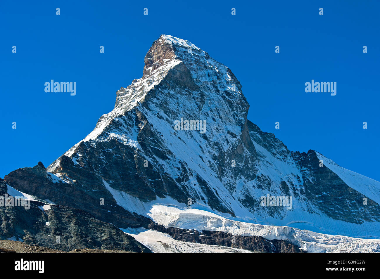 North face at the Matterhorn peak, Zermatt, Valais, Switzerland Stock Photo  - Alamy