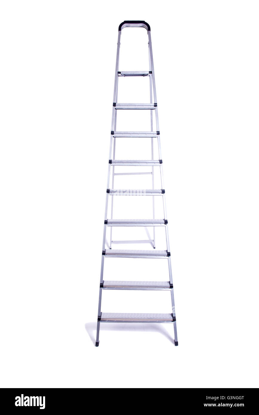 Ladder isolated on the white background Stock Photo - Alamy