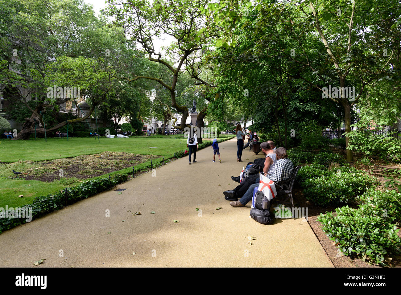 Whitehall Gardens, Embankment, London, UK. Stock Photo