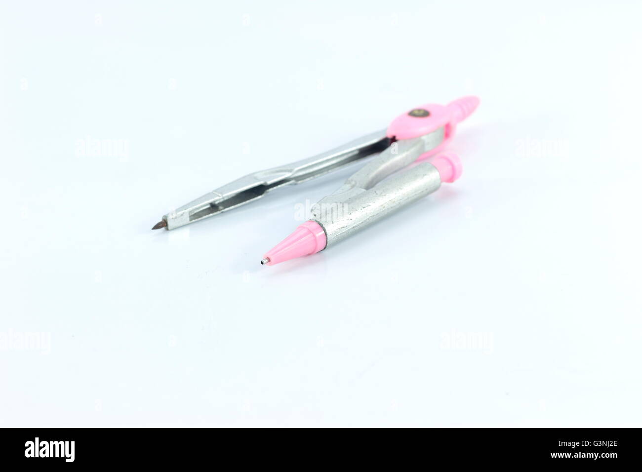 compasses school supplies for students Stock Photo