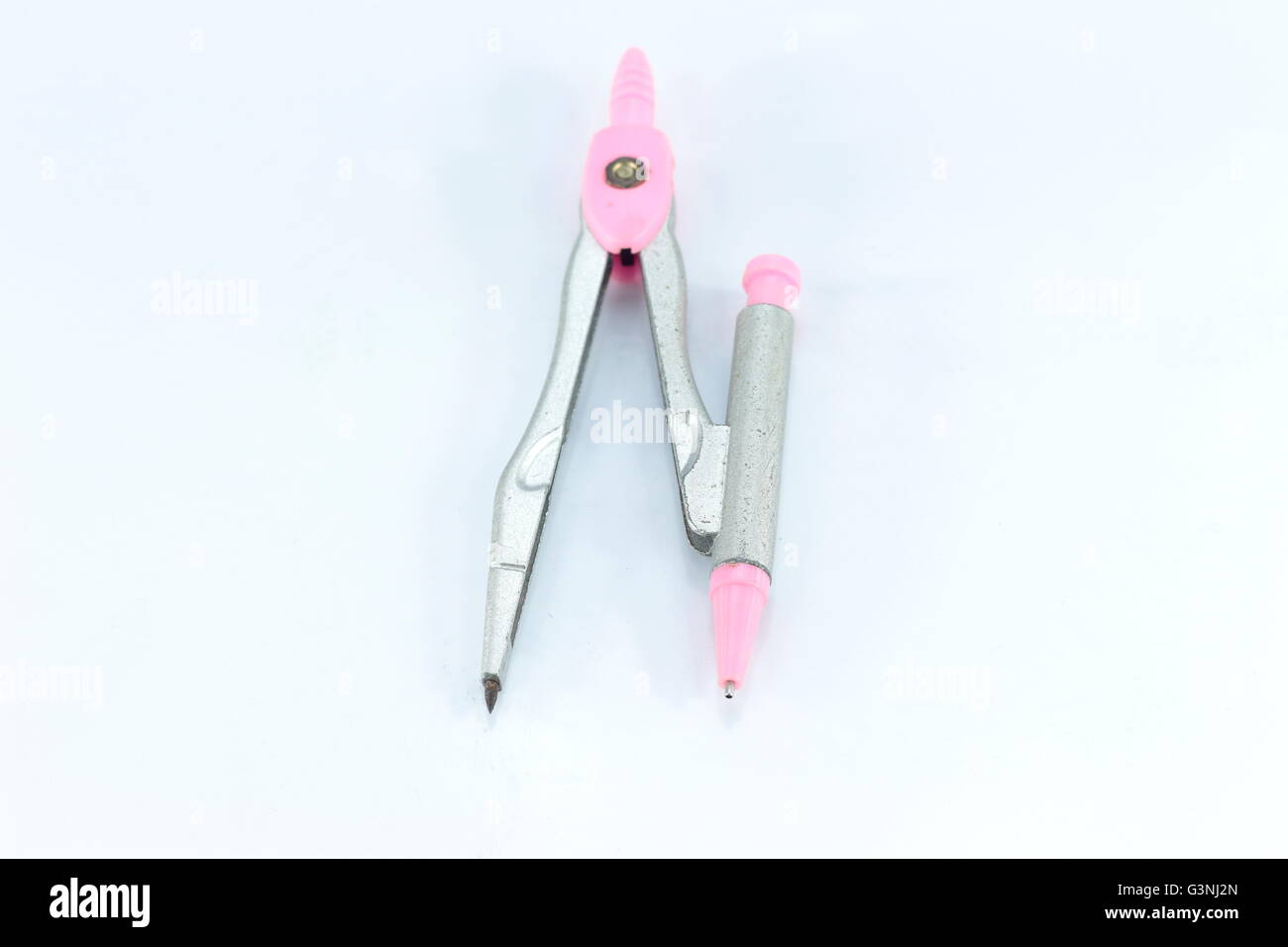 compasses school supplies for students Stock Photo