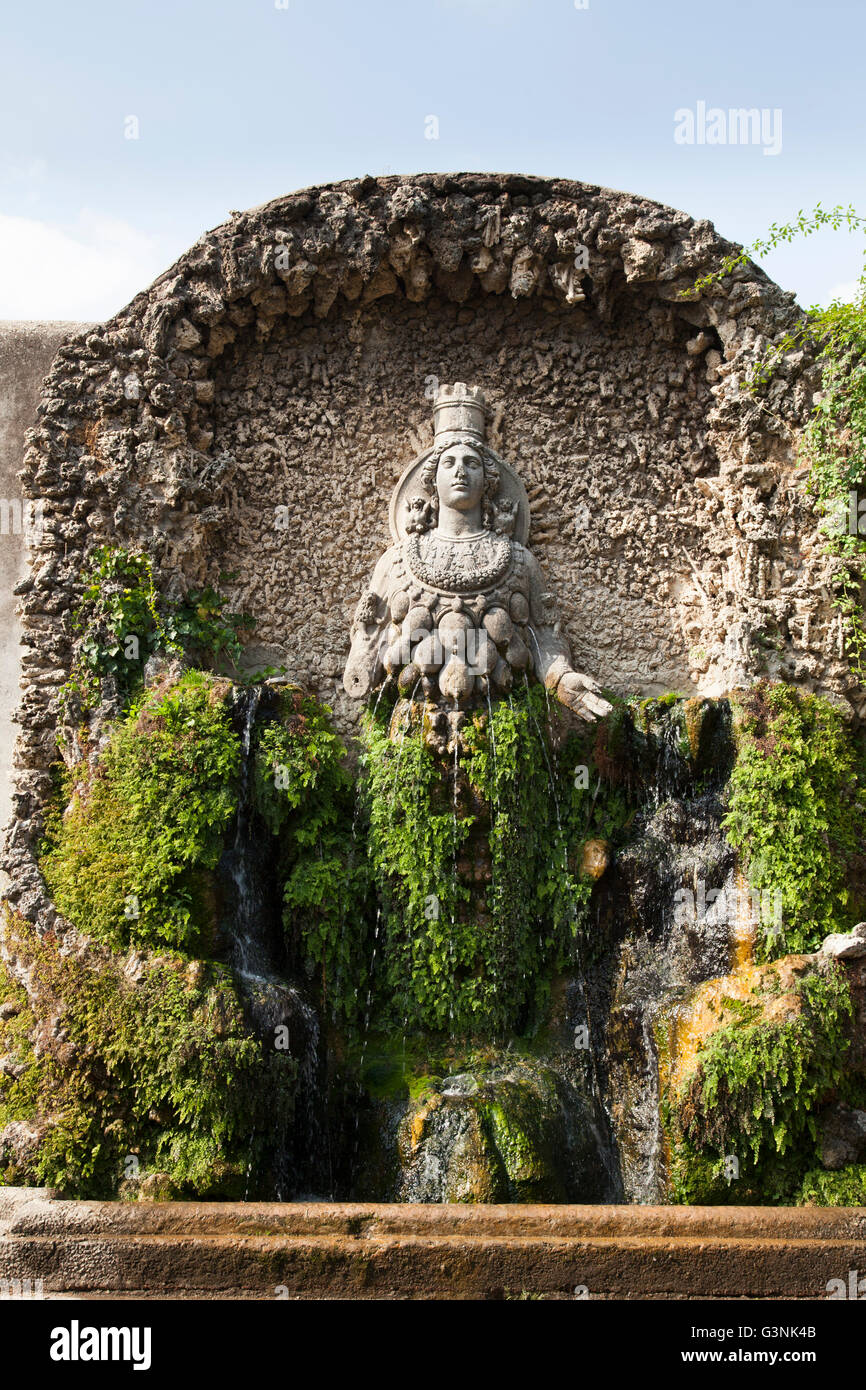 Fountain of Diana of Ephesus at Villa d'Este, Tivoli, Lazio, Italy, Europe Stock Photo