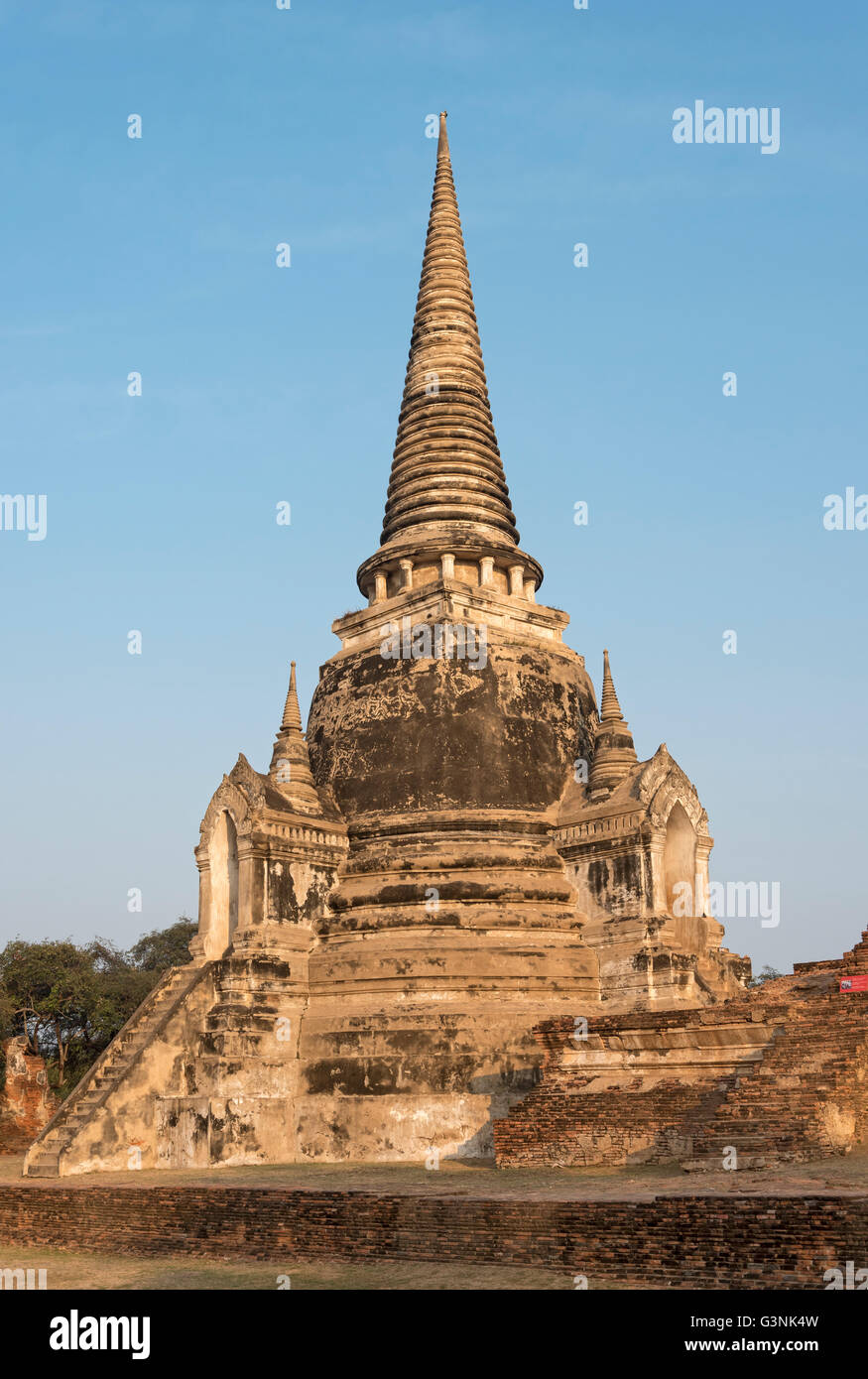Chedi at Wat Phra Si Sanphet, Buddhistic temple complex, Ayutthaya, Thailand Stock Photo