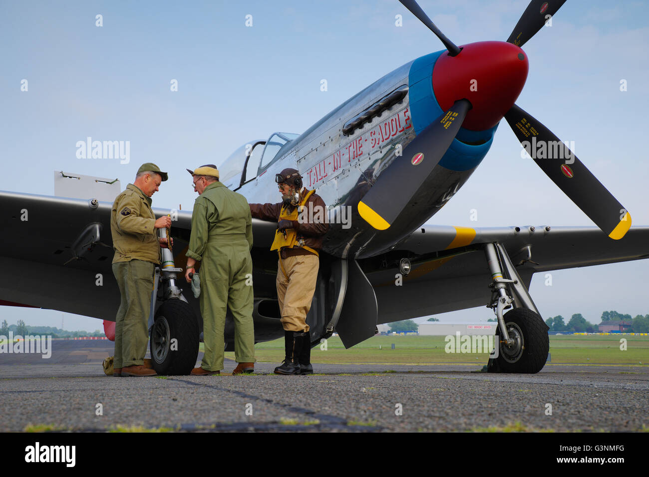 P-51D, Mustang, Red Tail, Tuskegee Airmen Stock Photo
