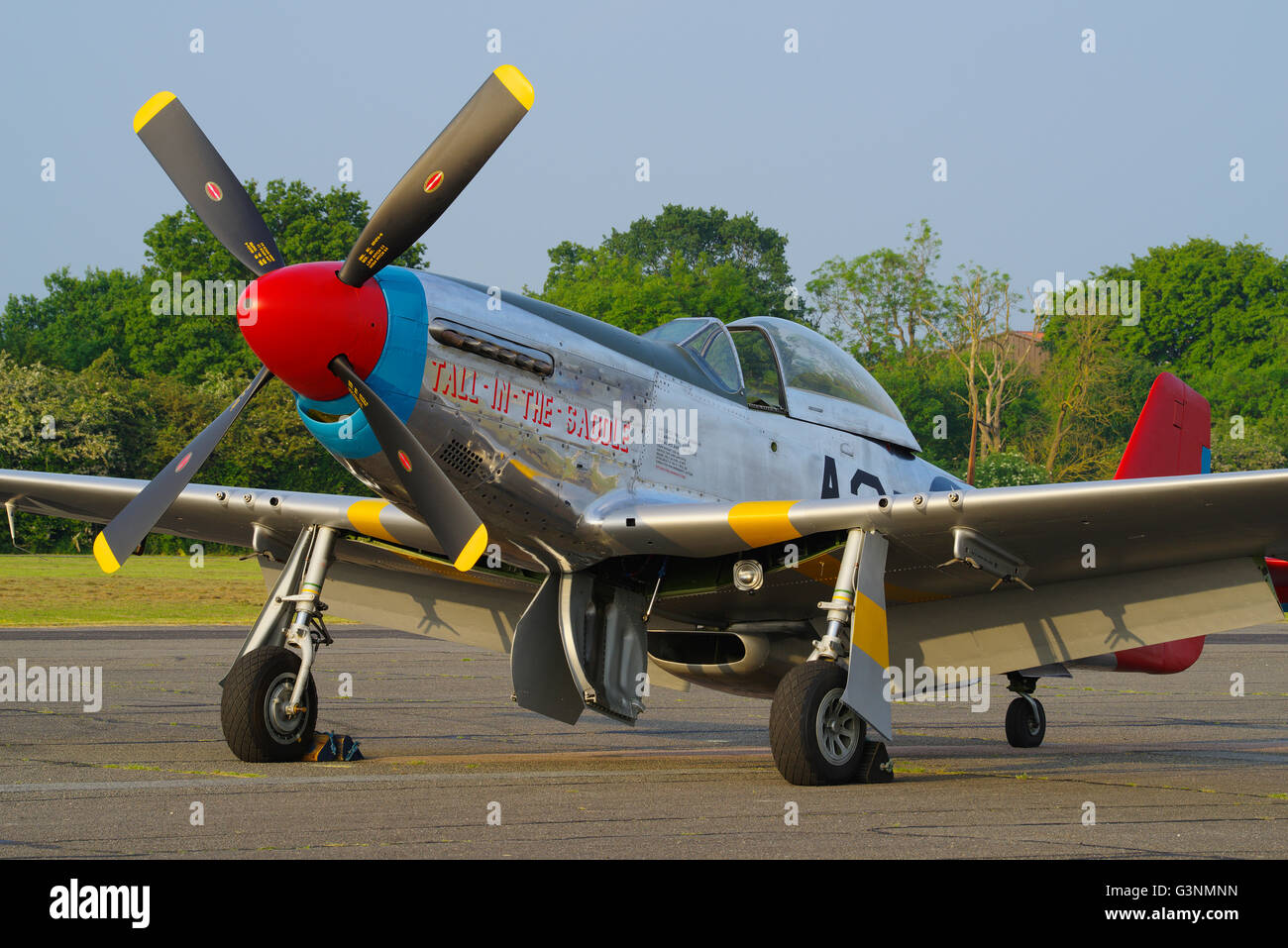 P-51D, Mustang, Red Tail, Tuskegee Airmen Stock Photo