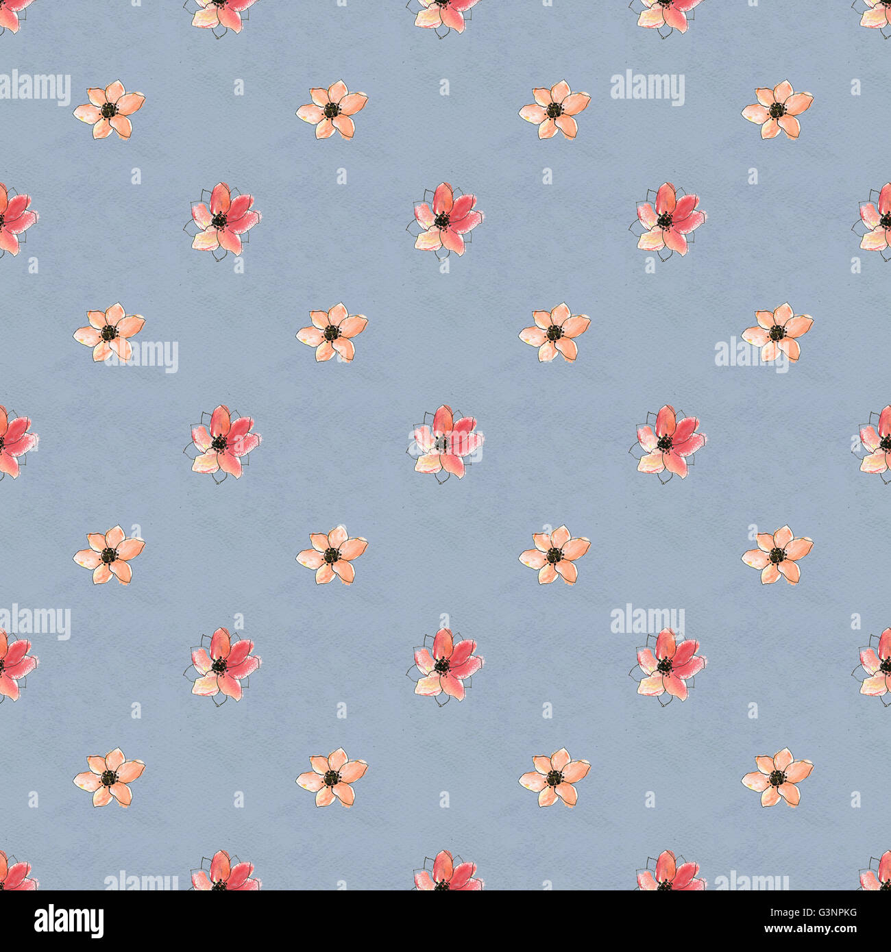 Seamless watercolor floral pattern Stock Photo - Alamy