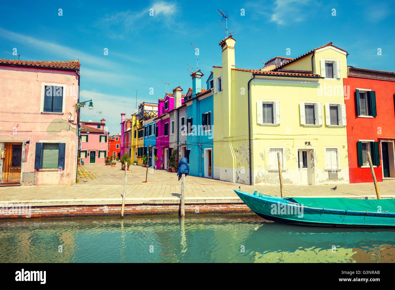 Burano Island near Venice, Italy Stock Photo
