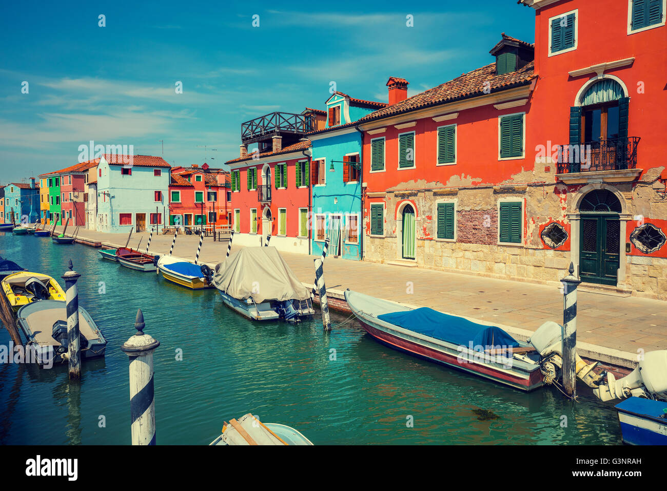 Burano Island near Venice, Italy Stock Photo
