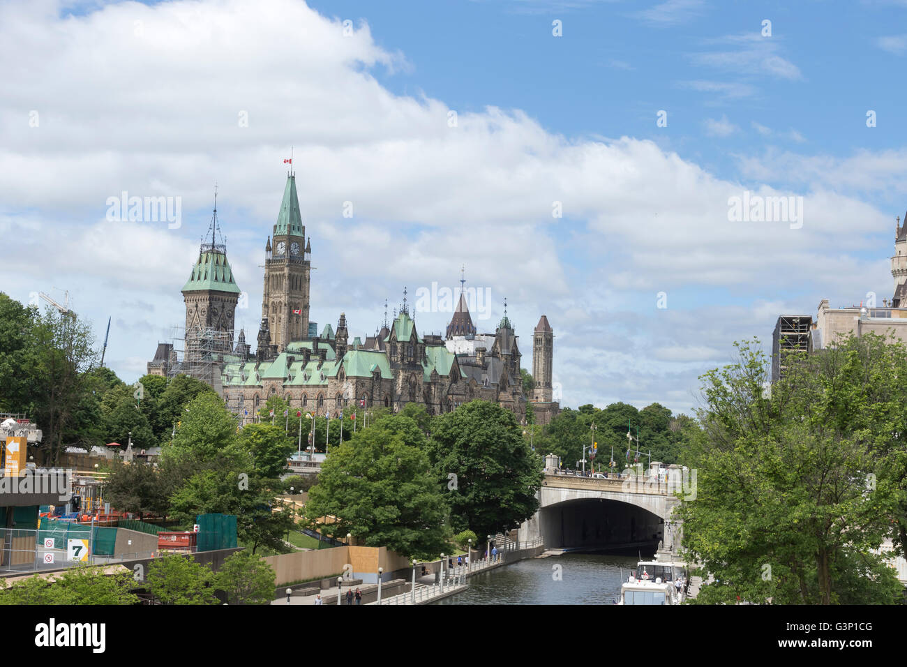 Canada's Parliament buildings in summer Stock Photo