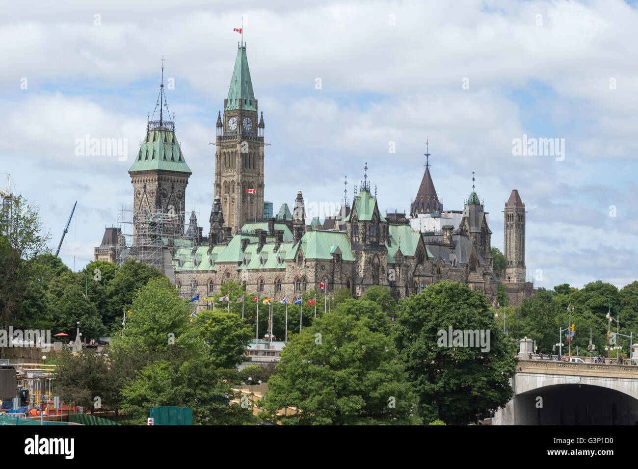 Canada's Parliament buildings in summer Stock Photo