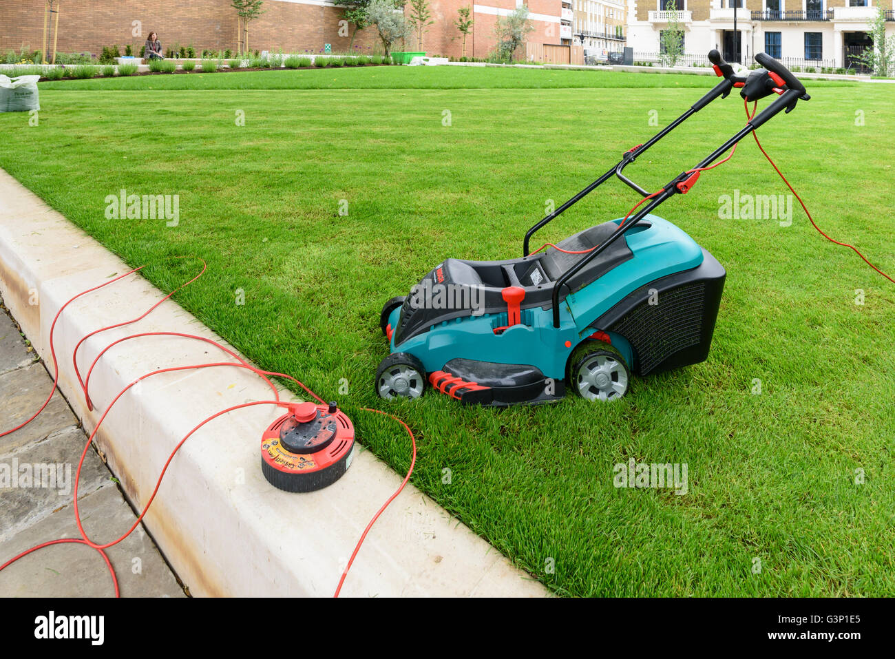 Bosch lawn mower Stock Photo - Alamy