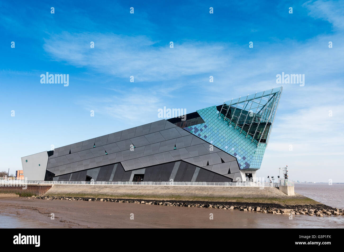 Daytime exterior photo of The Deep, a large aquarium and visitor ...
