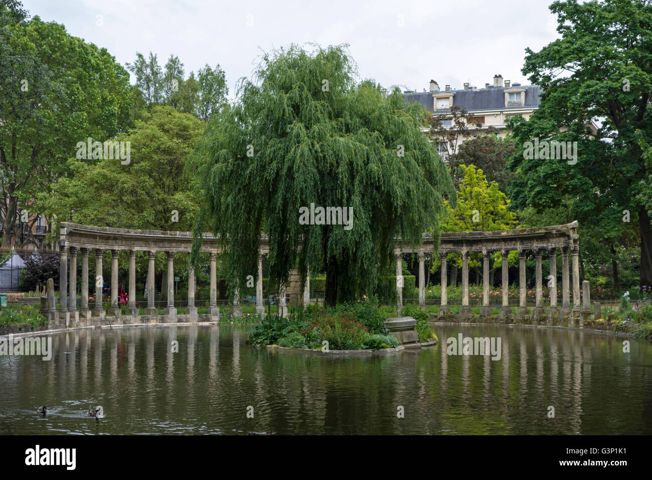 Parc Monceau, Paris Stock Photo