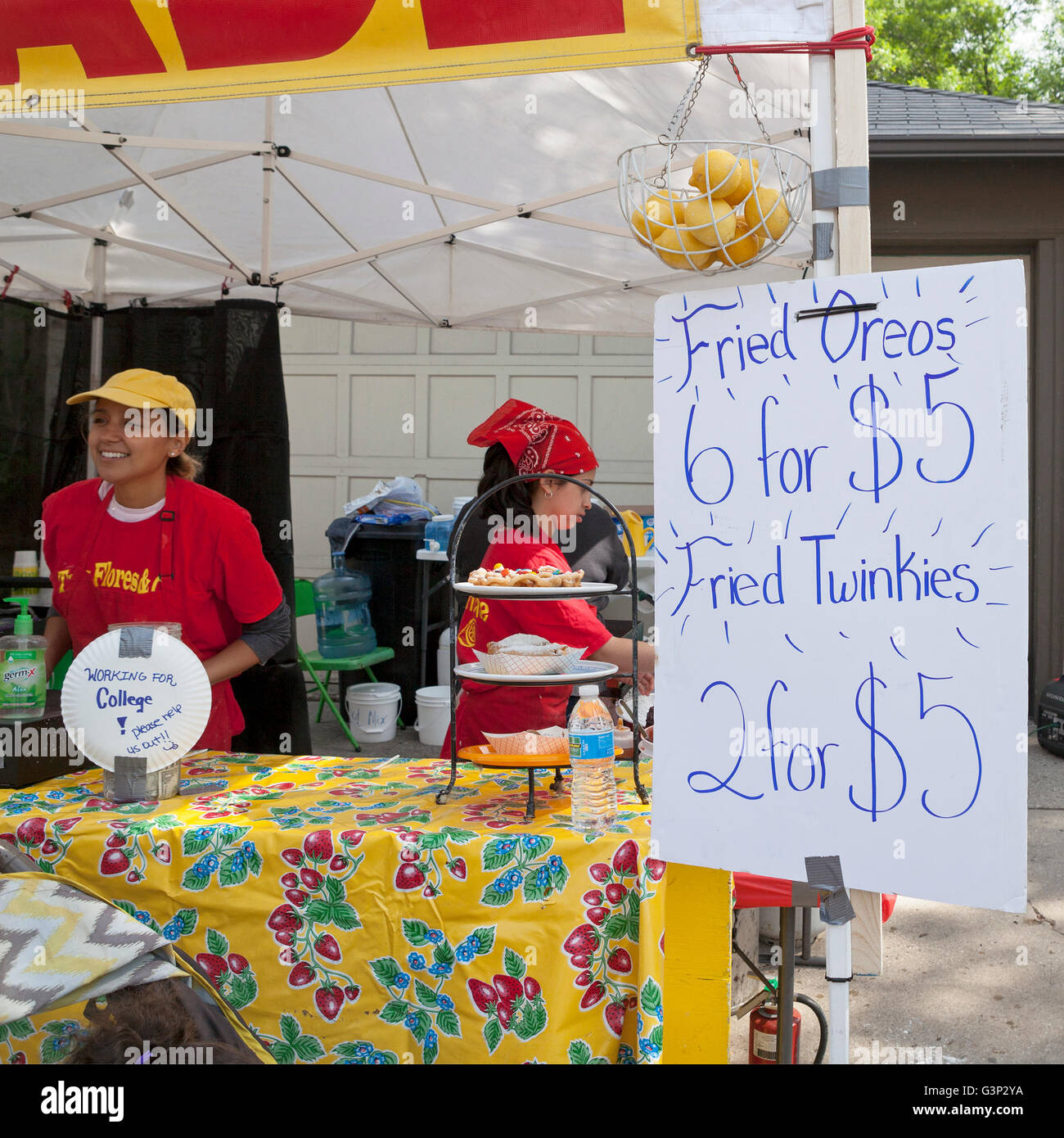 The Locust Street Festival in Milwaukee, Wisconsin is an annual event with music, art, and food. Stock Photo