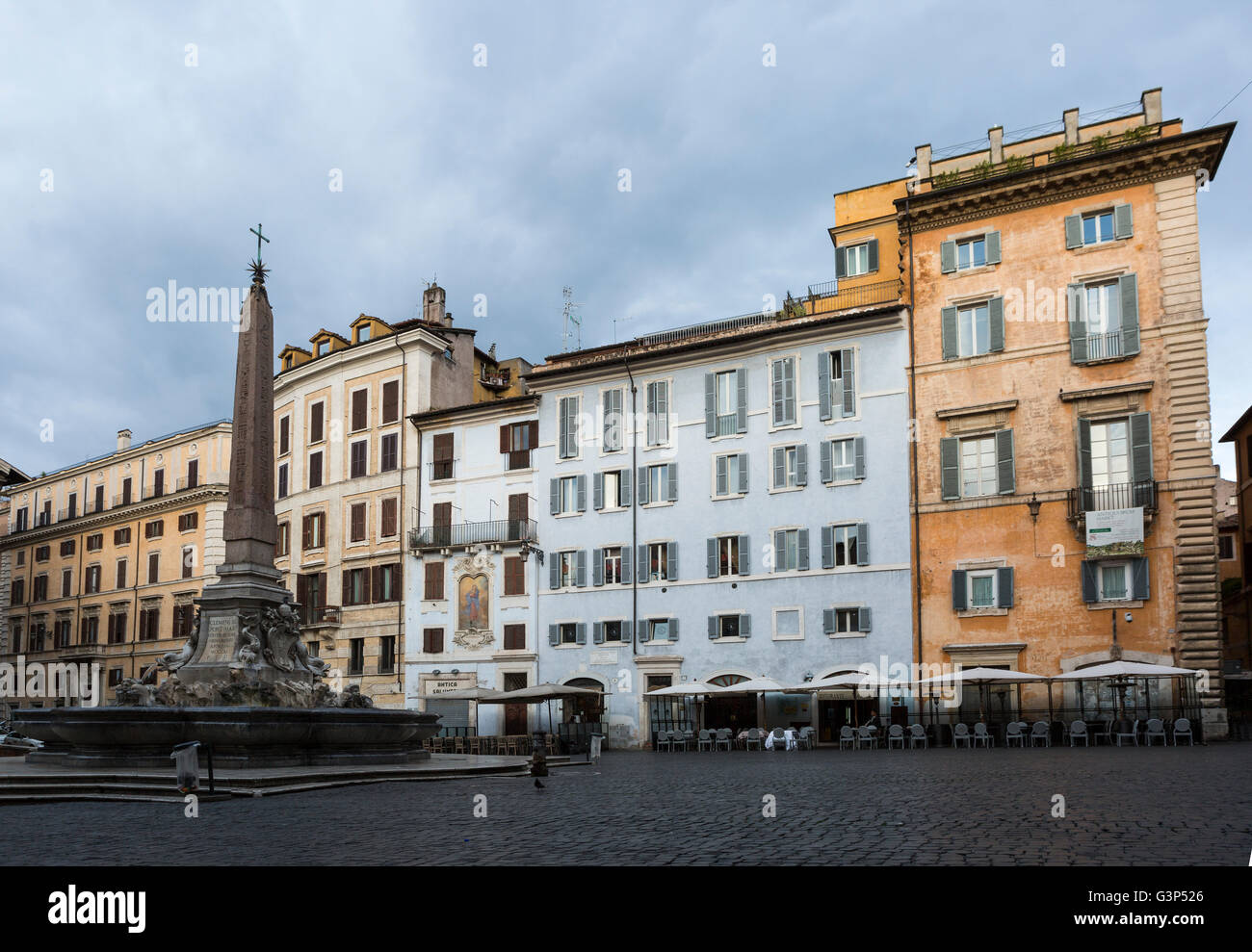 Buildings in Piazza Rotonda in Rome Stock Photo