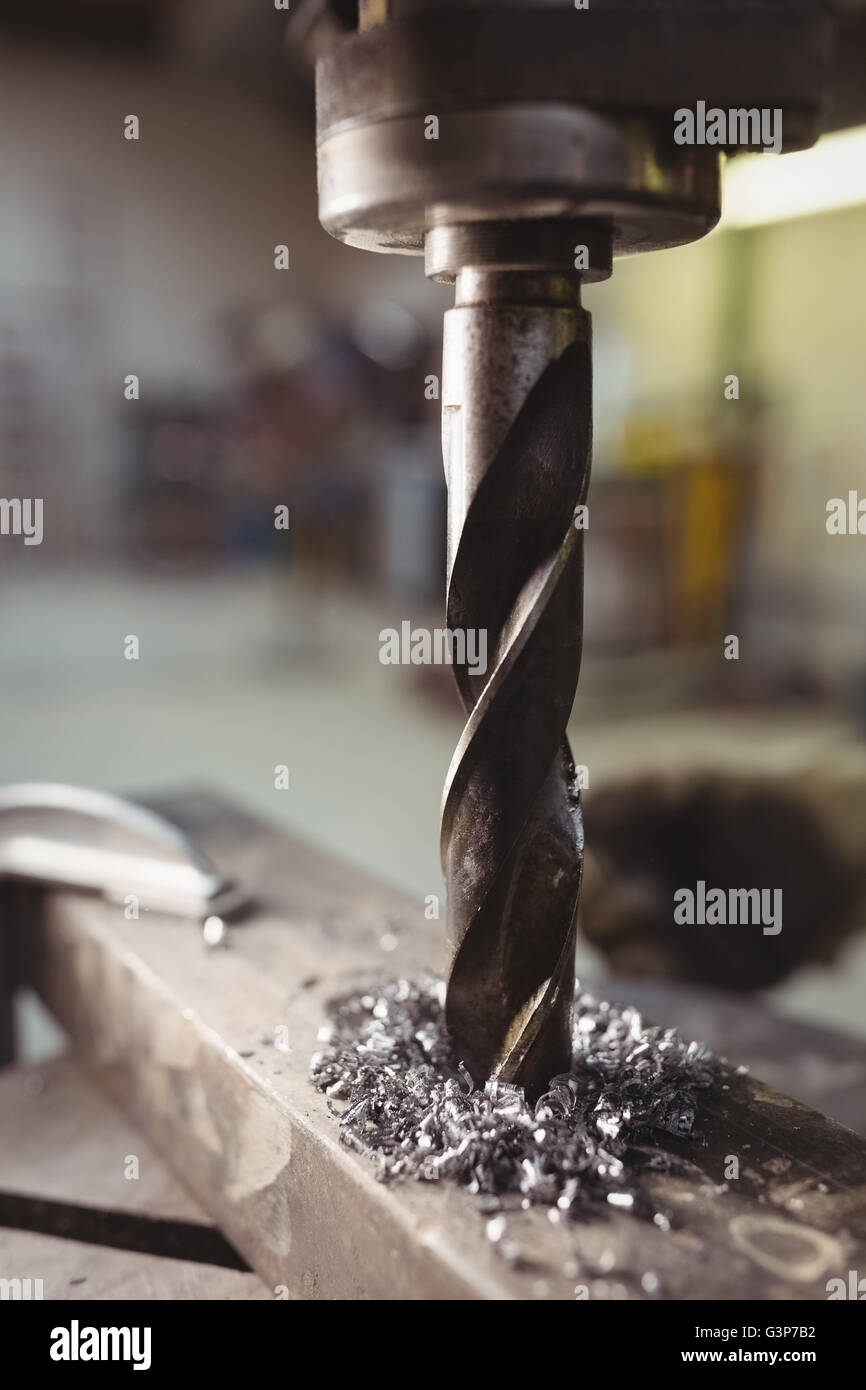 Close-up of a drilling machine Stock Photo