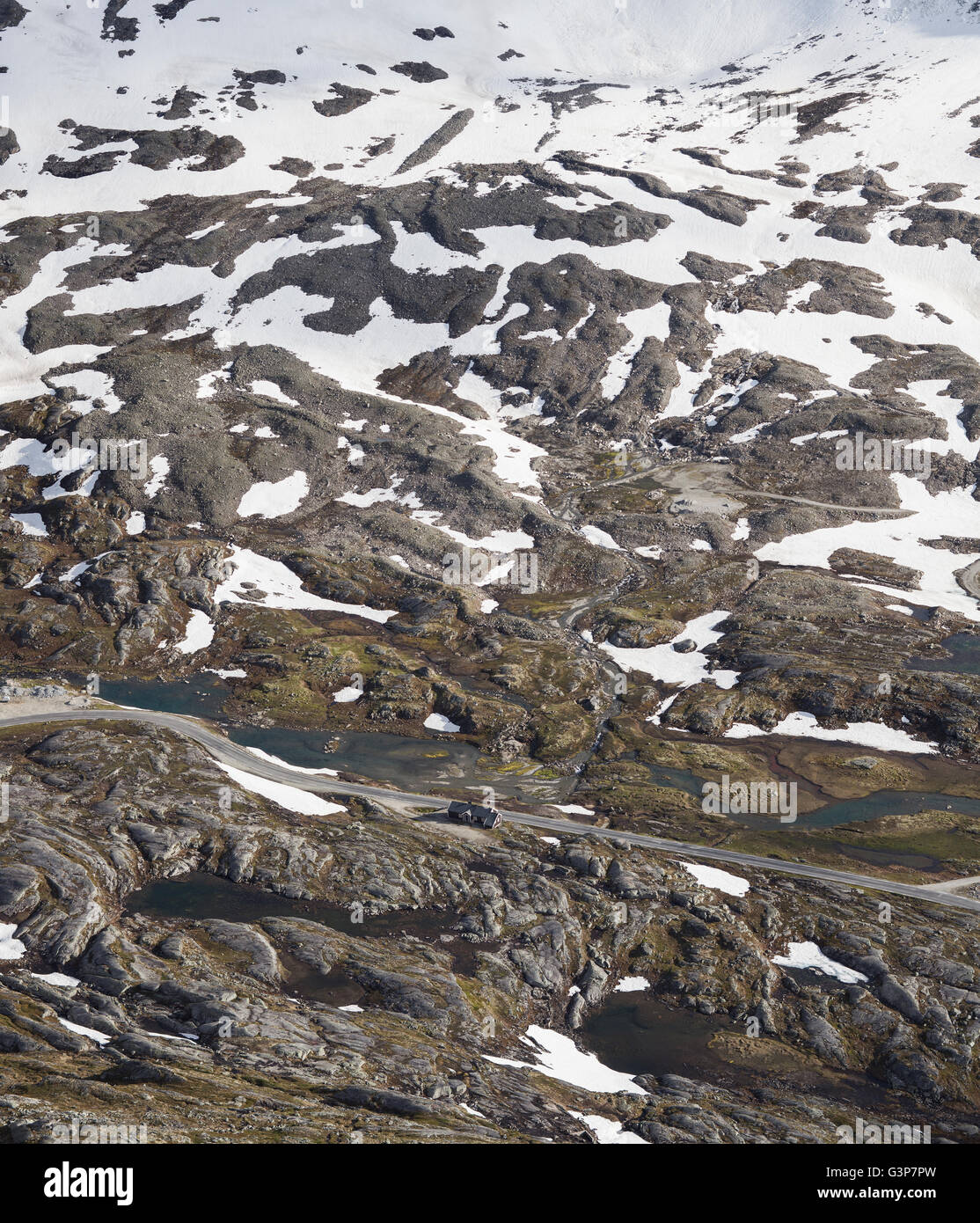 Norway, More og Romsdal, Snowcapped mountain slope Stock Photo