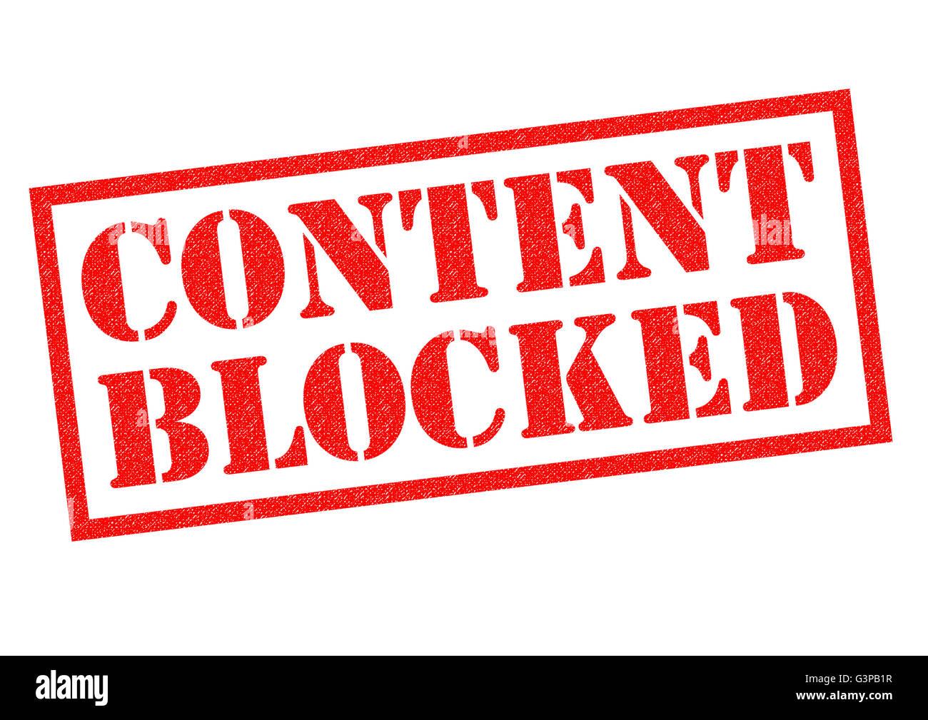 Content blocked hi-res stock photography and images - Alamy