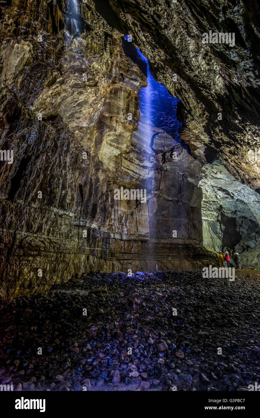 Gaping Gill main chamber Stock Photo - Alamy