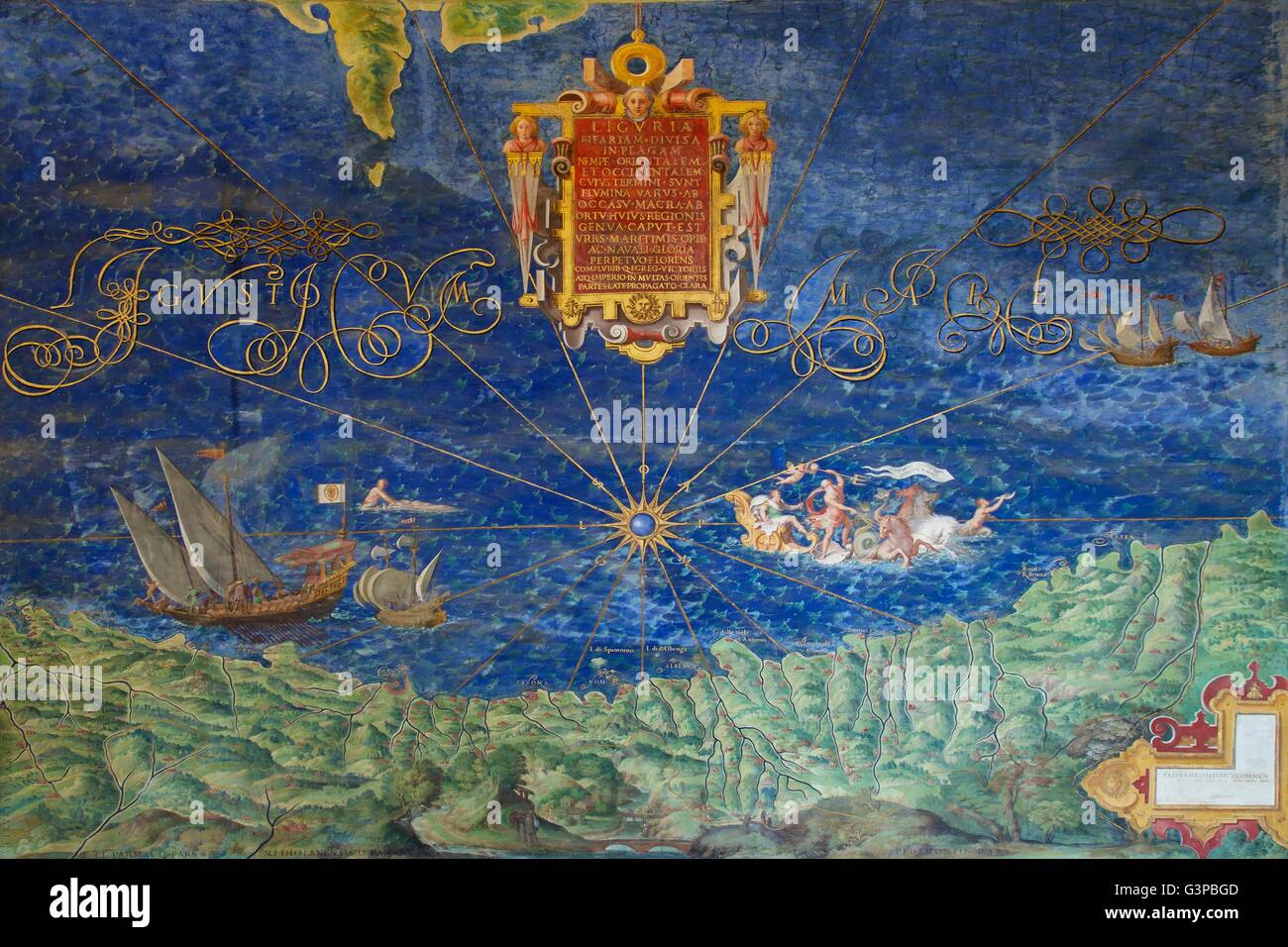 Map of Liguria by Ignazio Danti - Map Of Liguria By Ignazio Danti Gallery Of Maps Vatican Museums Rome G3PBGD