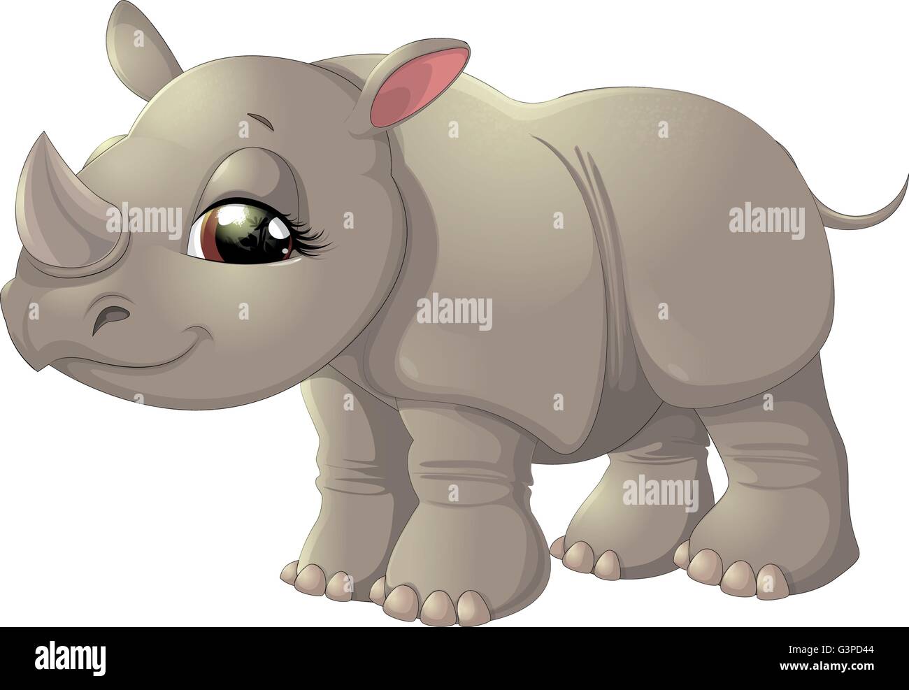 Download Cute baby rhinoceros sitting Stock Vector Image & Art - Alamy