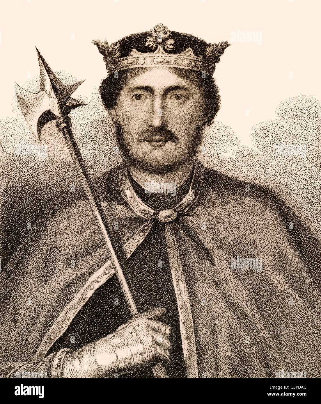 Richard I or Richard the Lionheart, 1157-1199, King of England, Richard I. Löwenherz, 1157-1199, König von England Stock Photo
