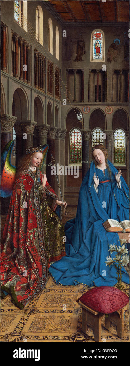 Jan van Eyck - The Annunciation - National Gallery of Art, Washington DC Stock Photo