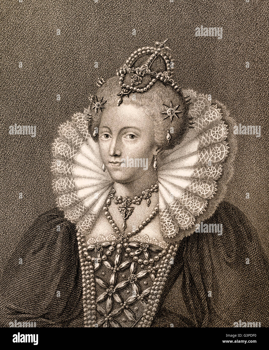 Elizabeth I, 1533 - 1603, Queen of England 1558 - 1603, Tudor dynasty Stock Photo