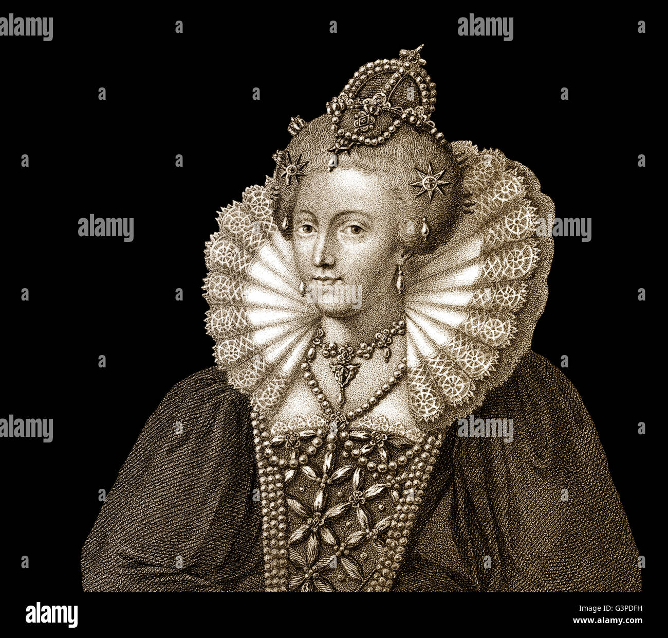 Elizabeth I, 1533 - 1603, Queen of England 1558 - 1603, Tudor dynasty Stock Photo