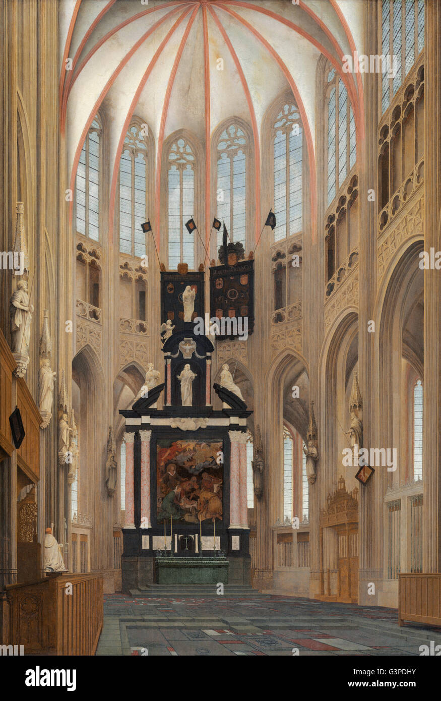 Pieter Jansz Saenredam - Cathedral of Saint John at 's-Hertogenbosch - National Gallery of Art, Washington DC Stock Photo