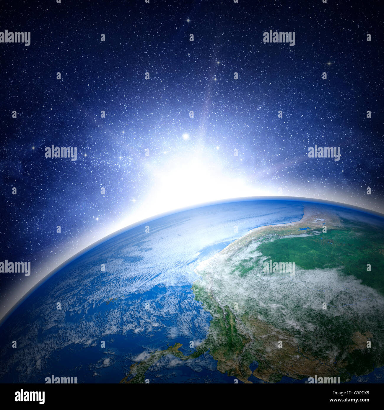 realistic sunrise over planet earth 3d animation sunrise view with digital data grid globe lits up from the sun with technology mesh around internet and blockchain concept using nasa imagery in 4k