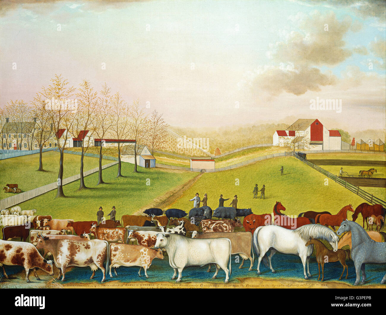 Edward Hicks - The Cornell Farm - National Gallery of Art, Washington DC Stock Photo