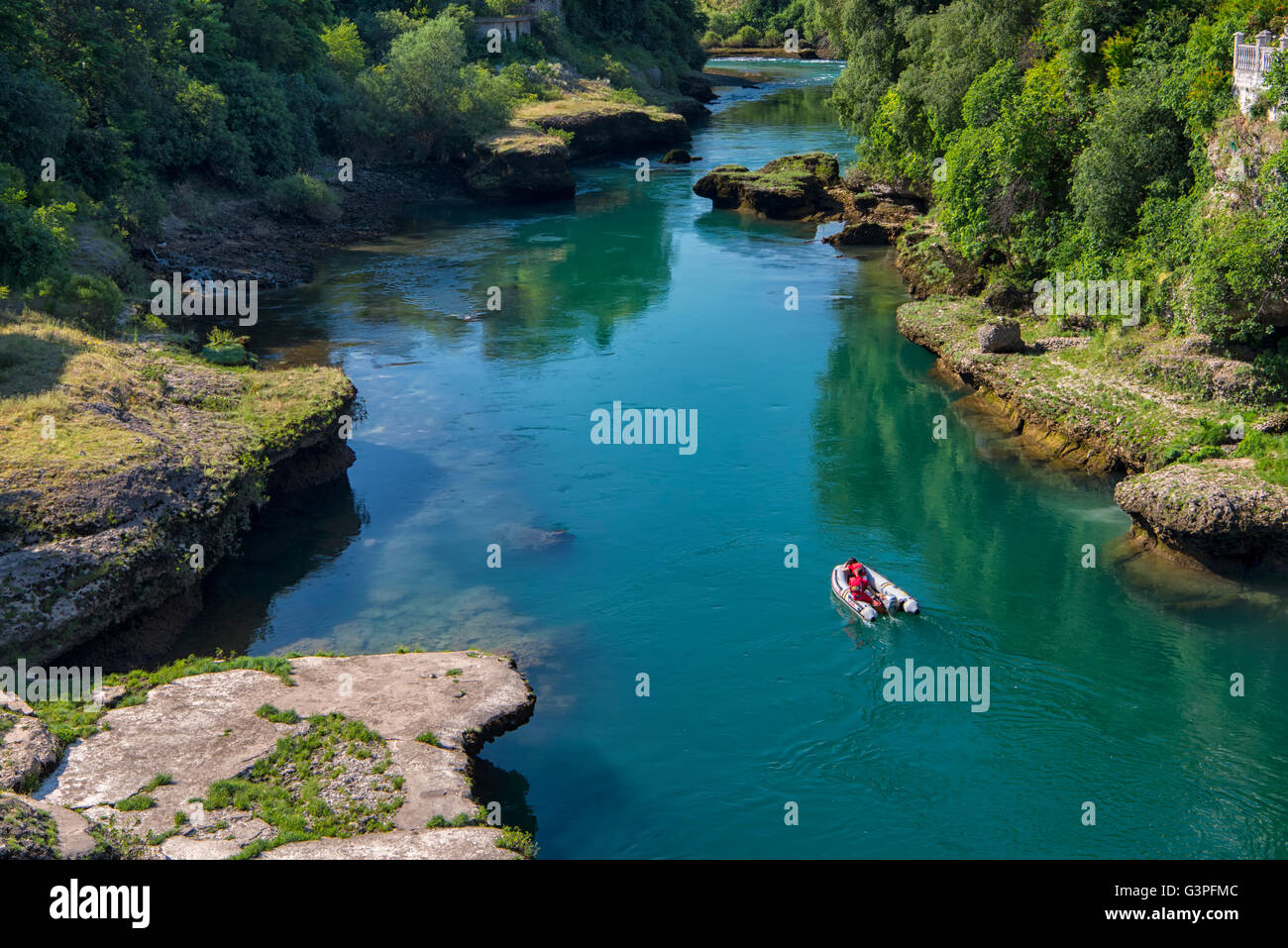 Neretva River in Mostar, Bosnia and Herzegovina Stock Photo