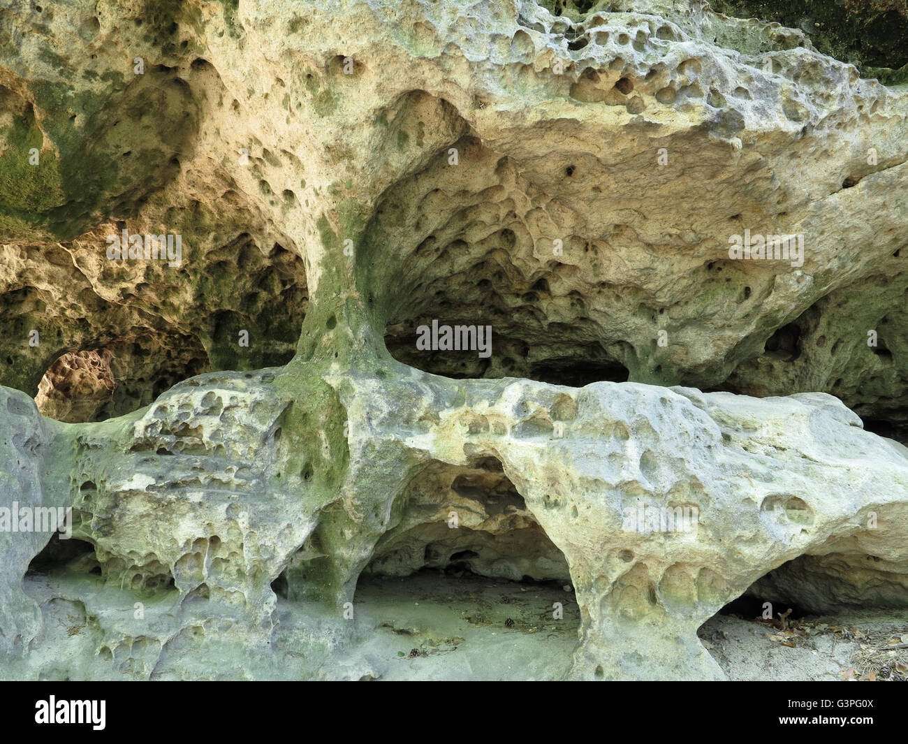 Rock weathering - bizarre rock formation Stock Photo