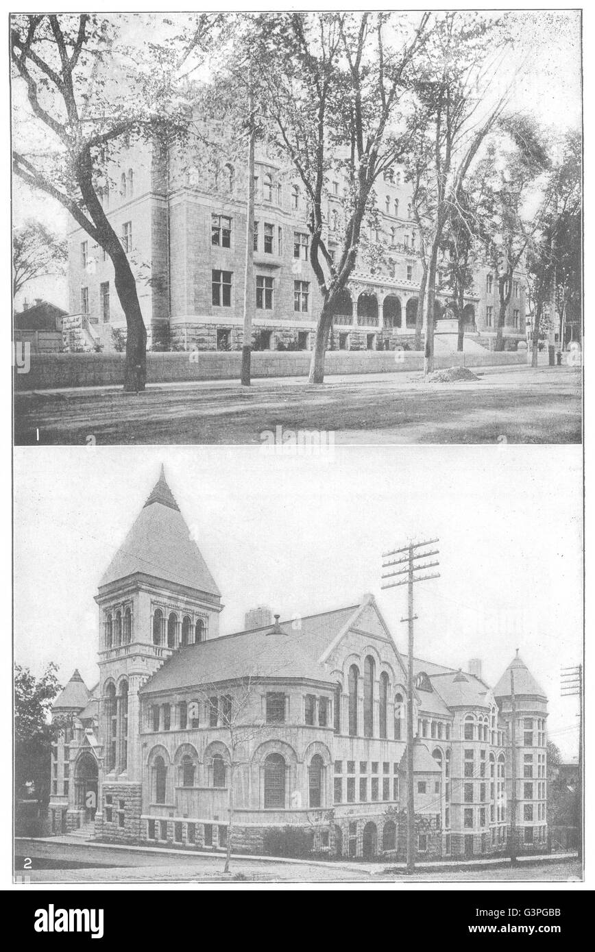 CANADA: McGill University; Royal Victoria College for Women; Library, 1907 Stock Photo