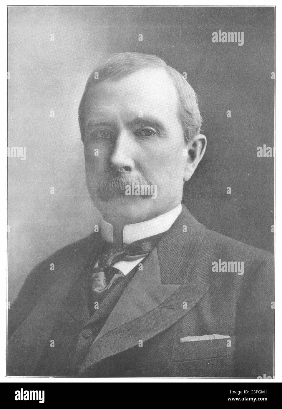 BUSINESS John D Rockefeller, antique print 1907 Stock Photo Alamy